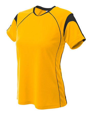 A4 'Attack' Field Hockey Jersey (NW3260FH), Color 'GLB Gold/Black'